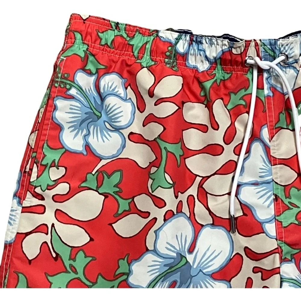 LANDS’ END Mens Tropical Swim Trunks SIZE Large 36-38 Pockets Lined Beach NEW - Picture 6 of 8